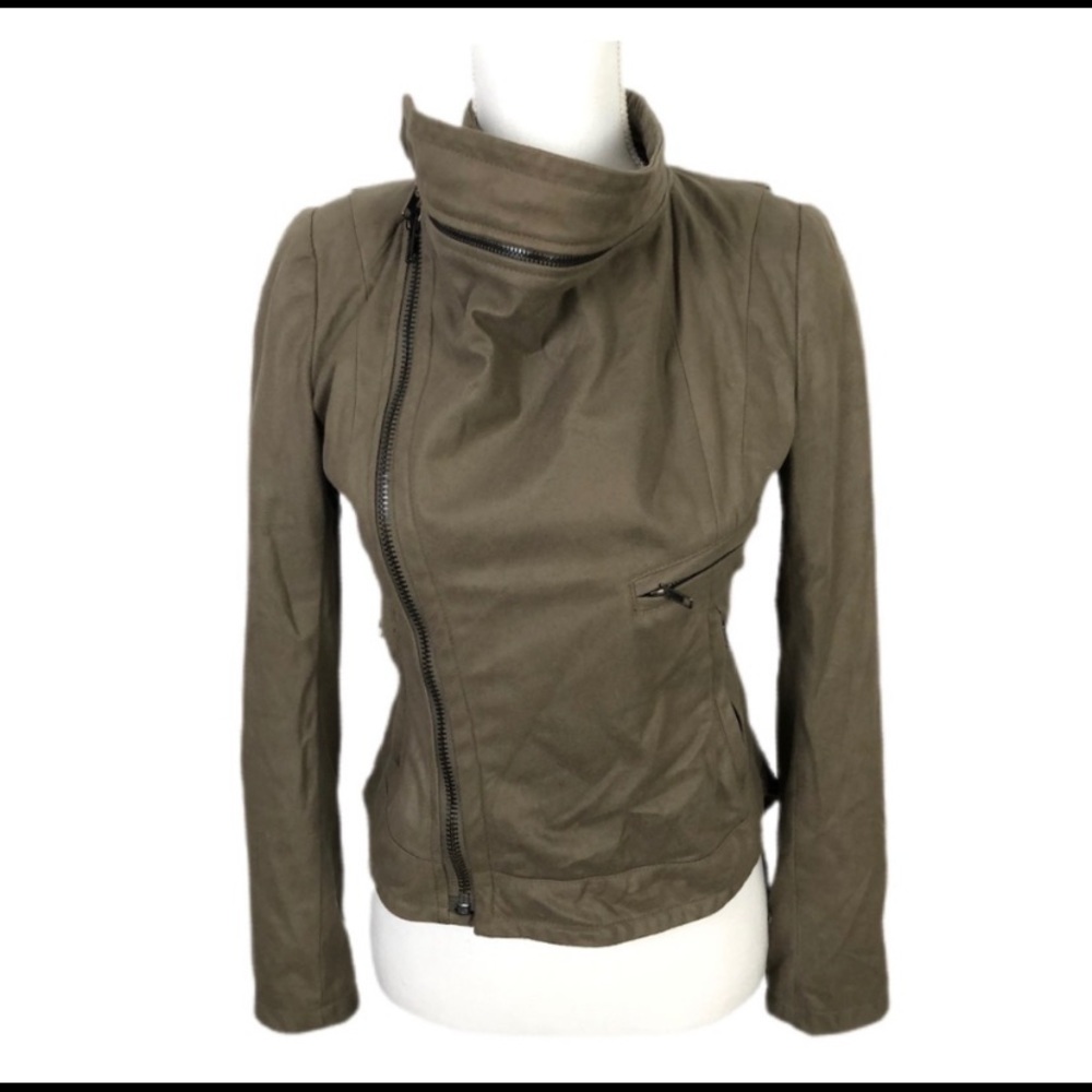 S.Y.L.K. Stitch Fix Asymmetrical Suede Jacket